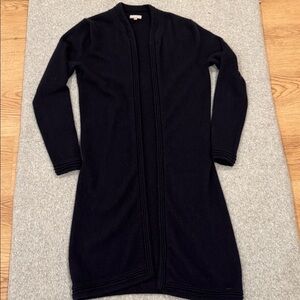 ELLIE KAI Cashmere open front long cardigan sweater-XS